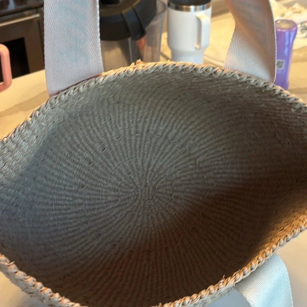 Chloé Natural Raffia Mifuko Tote with Logo Canvas Straps - Picture 4 of 8